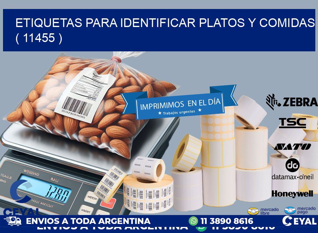 ETIQUETAS PARA IDENTIFICAR PLATOS Y COMIDAS ( 11455 )