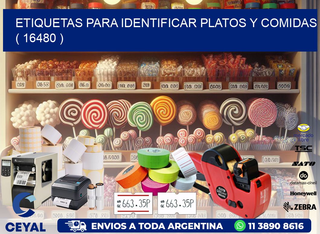 ETIQUETAS PARA IDENTIFICAR PLATOS Y COMIDAS ( 16480 )