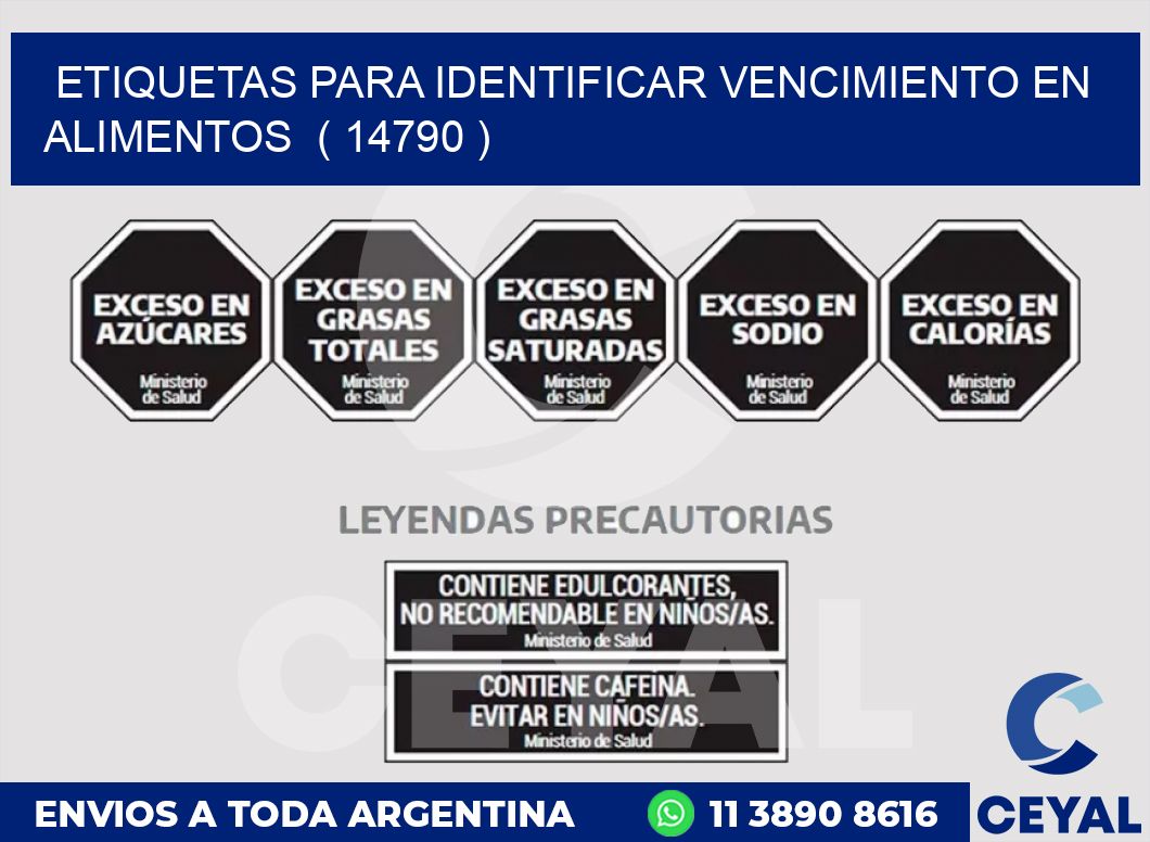 ETIQUETAS PARA IDENTIFICAR VENCIMIENTO EN ALIMENTOS ( 14790 )
