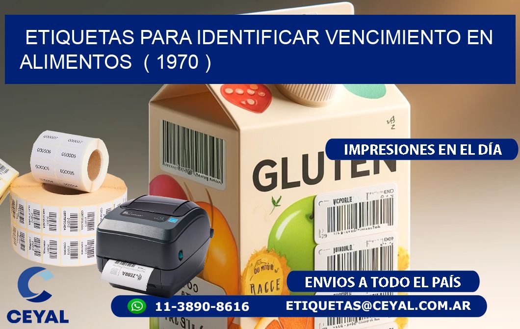 ETIQUETAS PARA IDENTIFICAR VENCIMIENTO EN ALIMENTOS  ( 1970 )