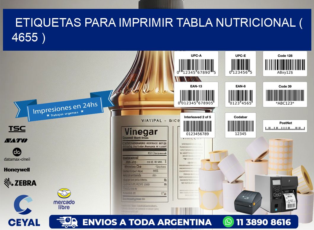 ETIQUETAS PARA IMPRIMIR TABLA NUTRICIONAL ( 4655 )