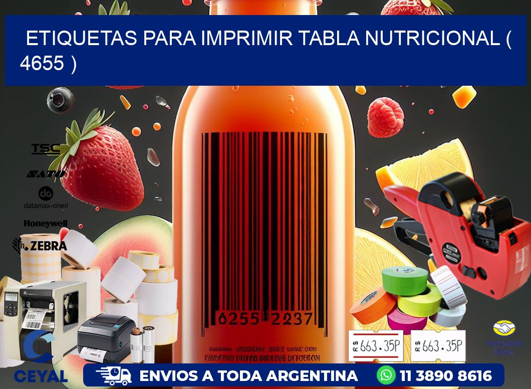ETIQUETAS PARA IMPRIMIR TABLA NUTRICIONAL ( 4655 )