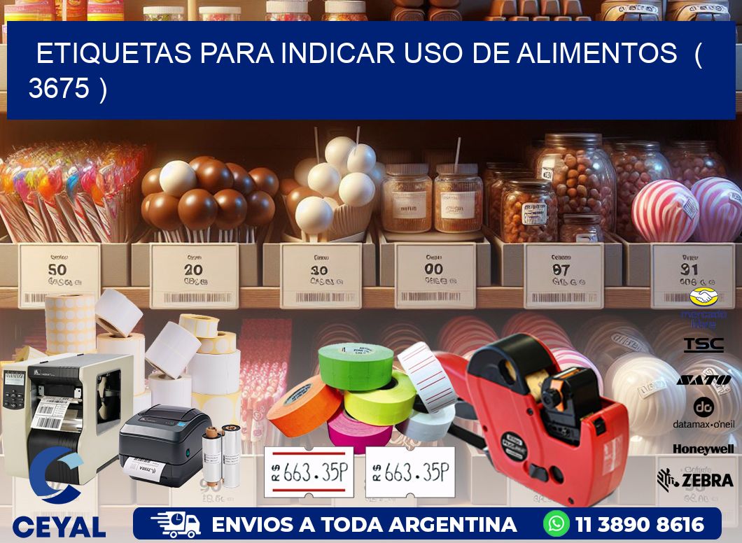 ETIQUETAS PARA INDICAR USO DE ALIMENTOS ( 3675 )
