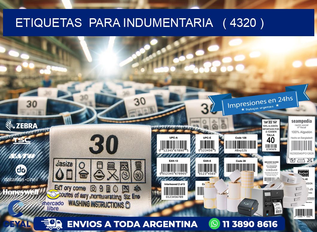 ETIQUETAS PARA INDUMENTARIA ( 4320 )