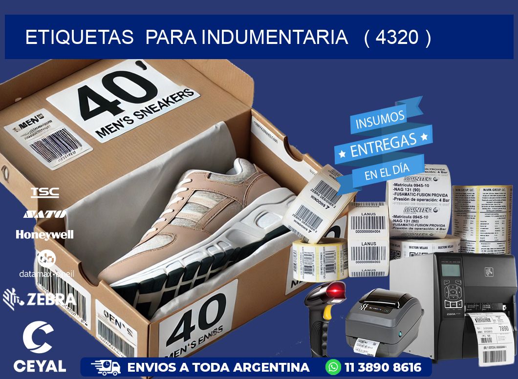ETIQUETAS PARA INDUMENTARIA ( 4320 )