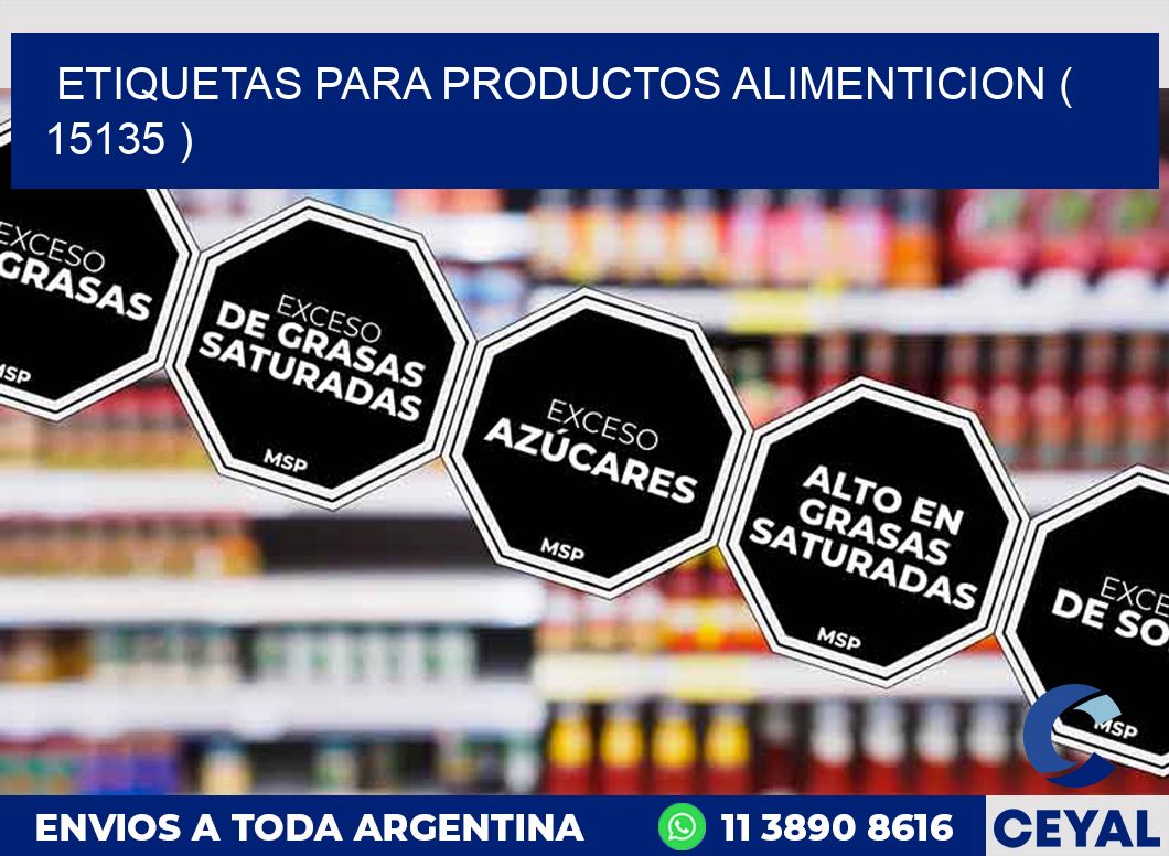 ETIQUETAS PARA PRODUCTOS ALIMENTICION ( 15135 )