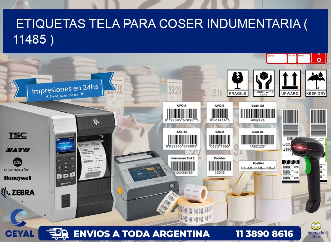 ETIQUETAS TELA PARA COSER INDUMENTARIA ( 11485 )