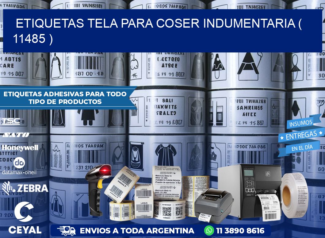 ETIQUETAS TELA PARA COSER INDUMENTARIA ( 11485 )