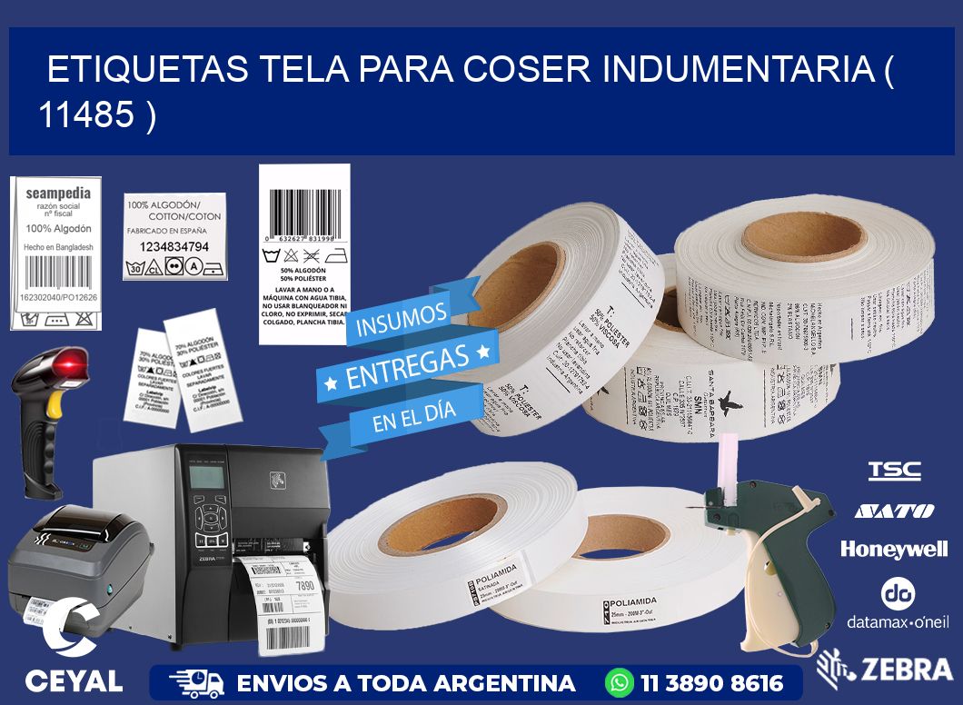 ETIQUETAS TELA PARA COSER INDUMENTARIA ( 11485 )