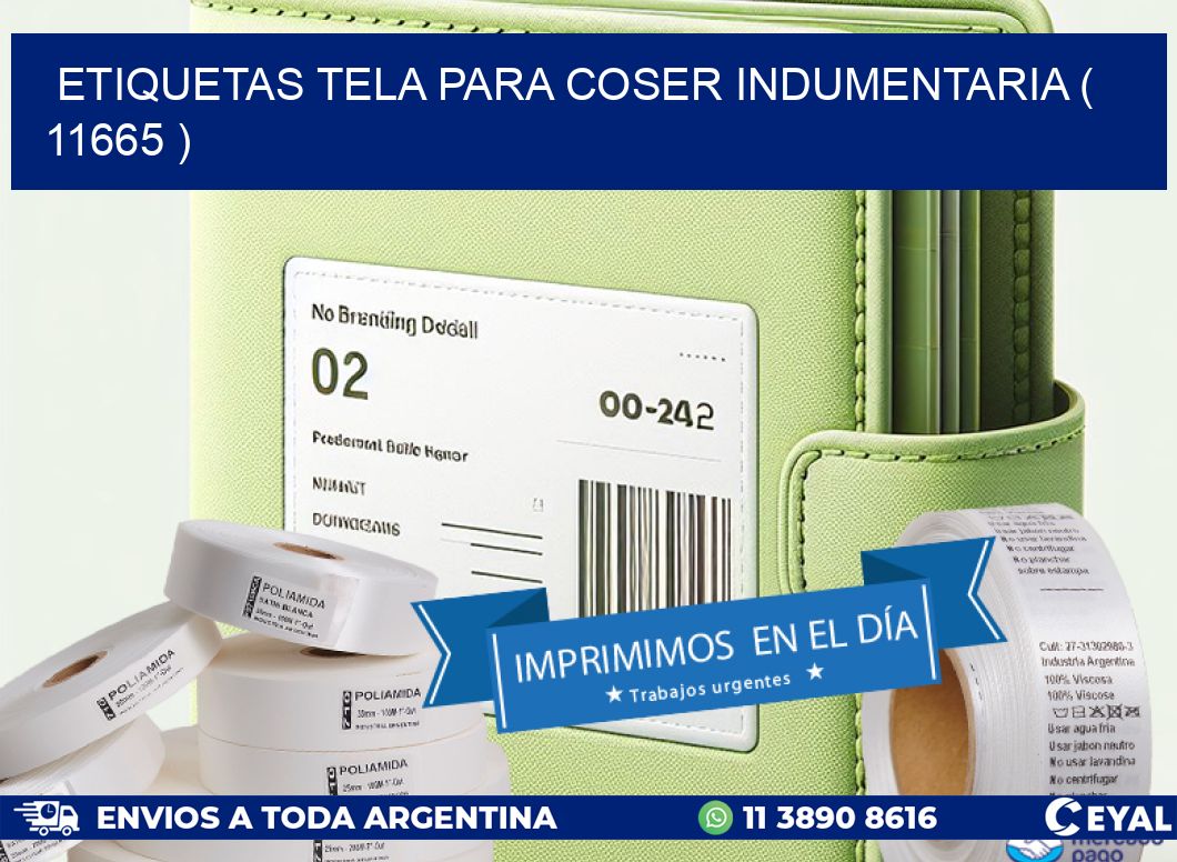 ETIQUETAS TELA PARA COSER INDUMENTARIA ( 11665 )