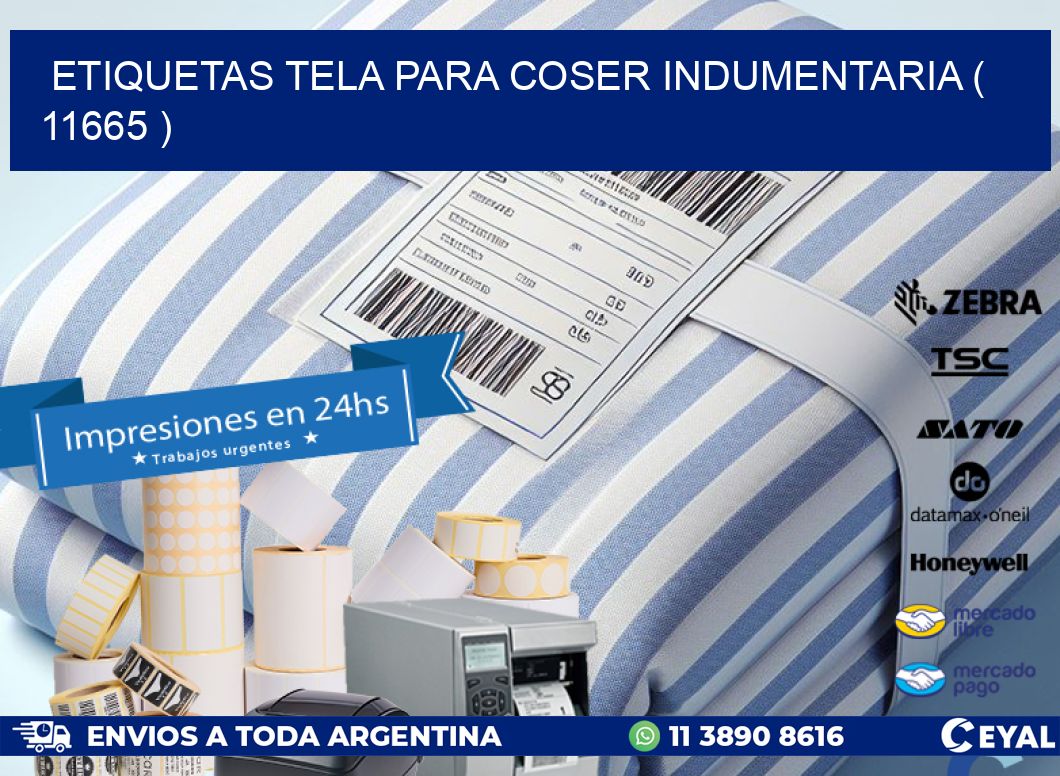 ETIQUETAS TELA PARA COSER INDUMENTARIA ( 11665 )