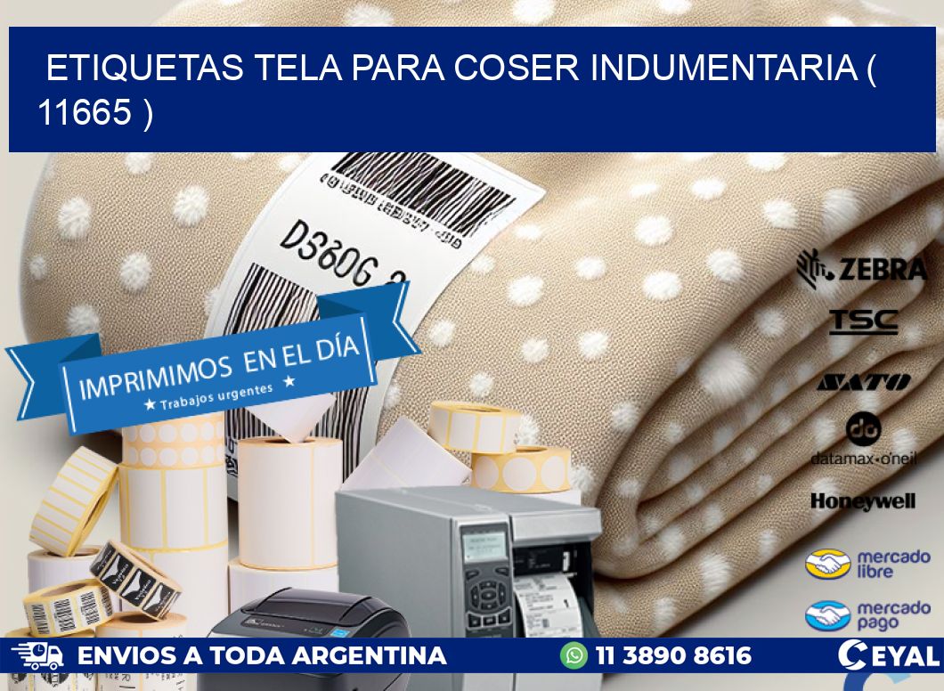 ETIQUETAS TELA PARA COSER INDUMENTARIA ( 11665 )