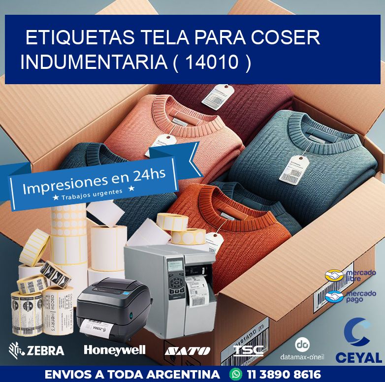 ETIQUETAS TELA PARA COSER INDUMENTARIA ( 14010 )