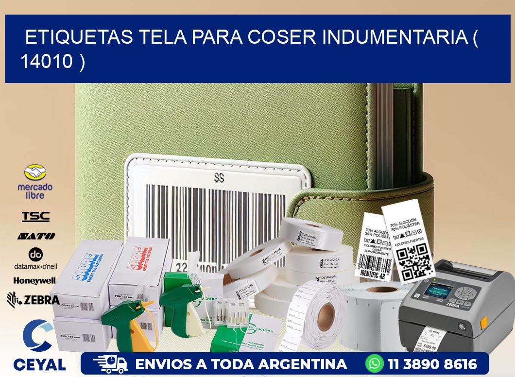 ETIQUETAS TELA PARA COSER INDUMENTARIA ( 14010 )
