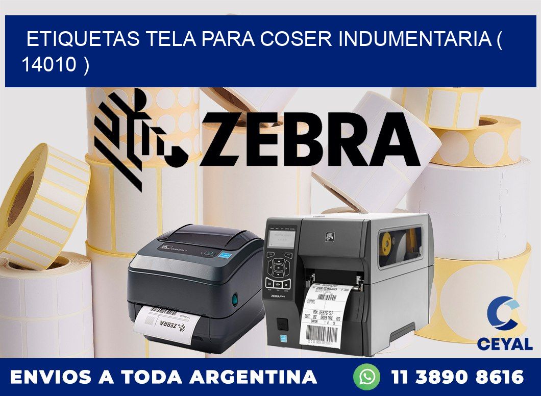 ETIQUETAS TELA PARA COSER INDUMENTARIA ( 14010 )