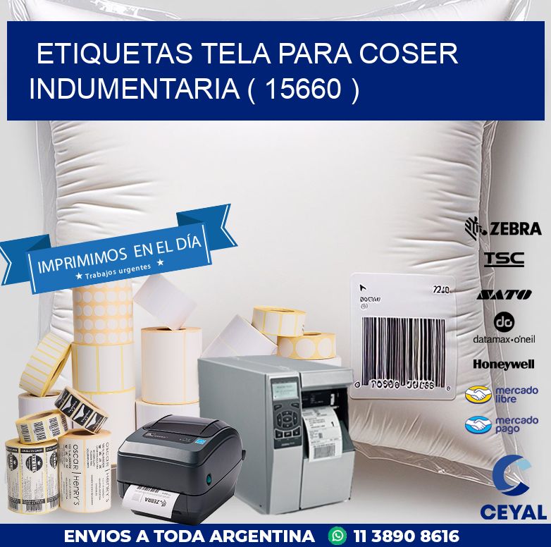 ETIQUETAS TELA PARA COSER INDUMENTARIA ( 15660 )
