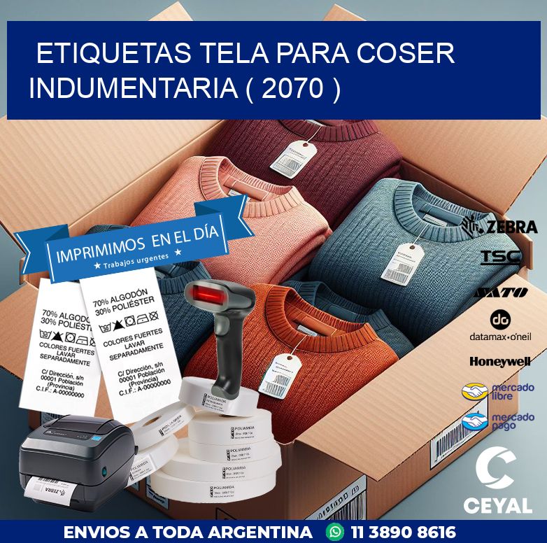ETIQUETAS TELA PARA COSER INDUMENTARIA ( 2070 )