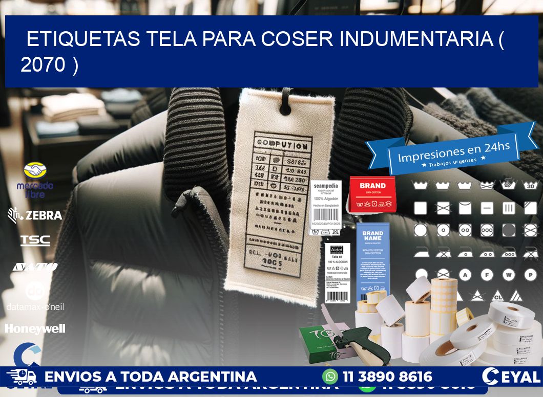 ETIQUETAS TELA PARA COSER INDUMENTARIA ( 2070 )