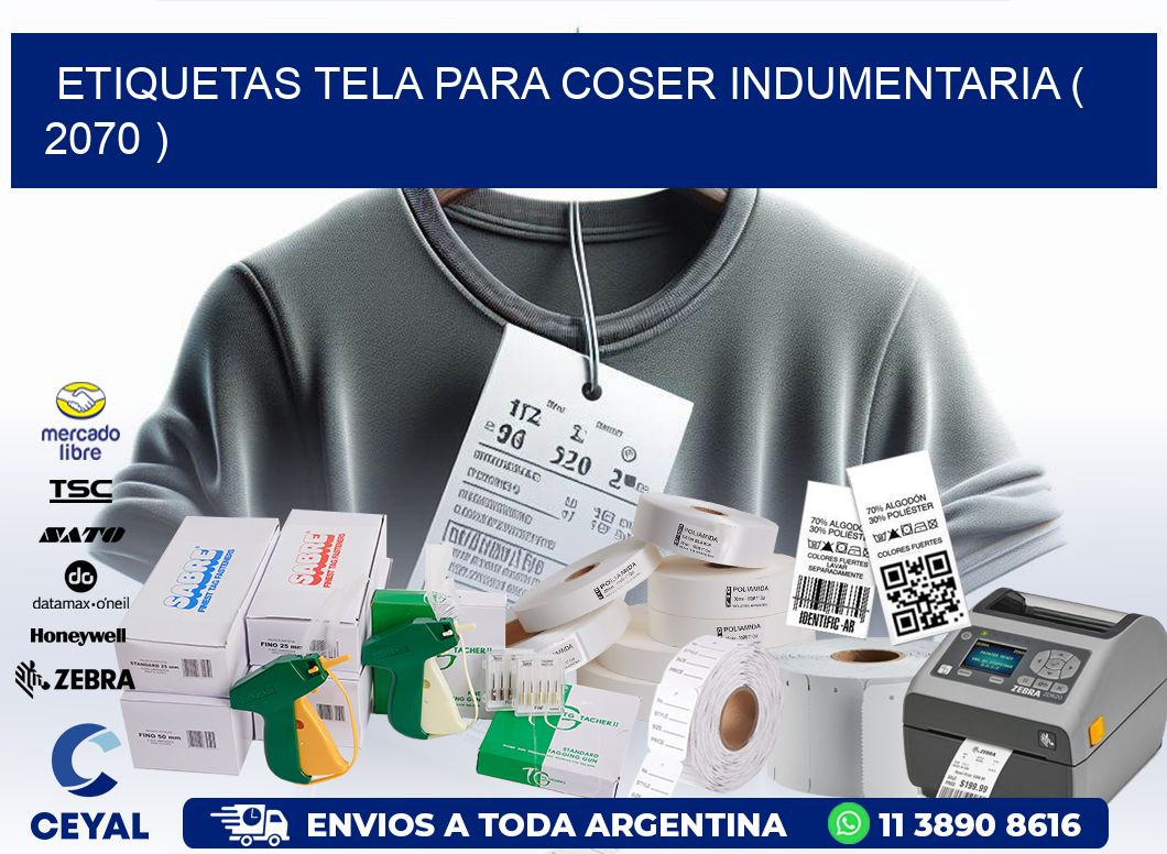 ETIQUETAS TELA PARA COSER INDUMENTARIA ( 2070 )