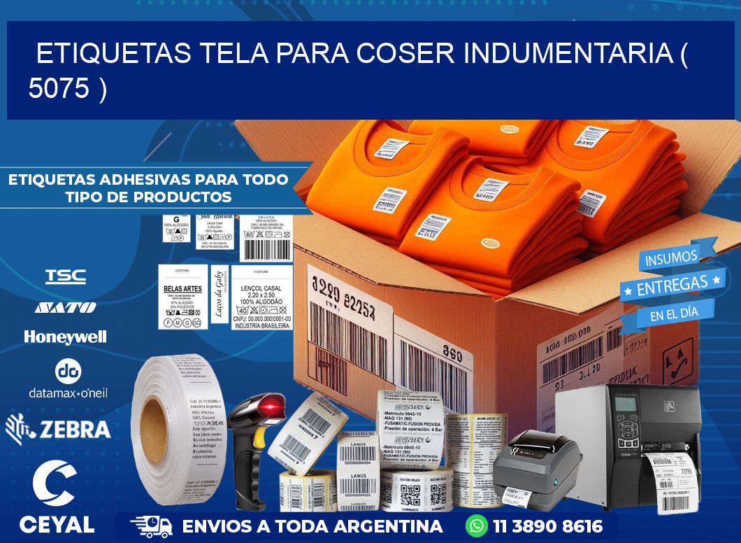 ETIQUETAS TELA PARA COSER INDUMENTARIA ( 5075 )