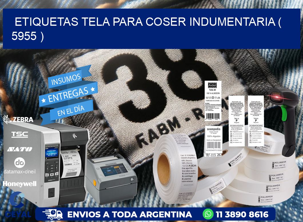 ETIQUETAS TELA PARA COSER INDUMENTARIA ( 5955 )