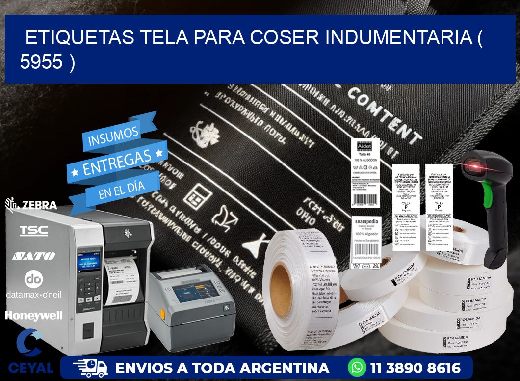 ETIQUETAS TELA PARA COSER INDUMENTARIA ( 5955 )