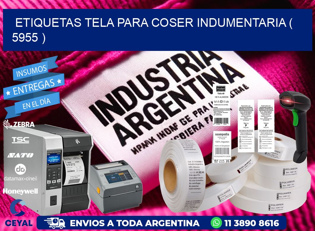 ETIQUETAS TELA PARA COSER INDUMENTARIA ( 5955 )