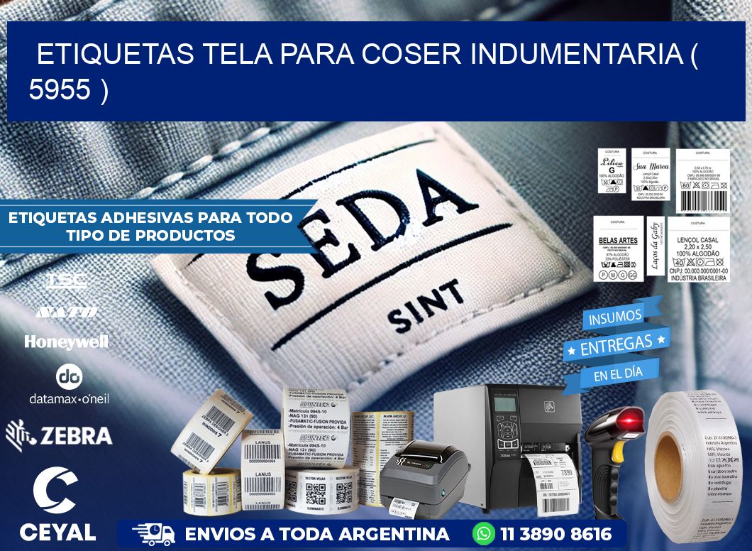 ETIQUETAS TELA PARA COSER INDUMENTARIA ( 5955 )