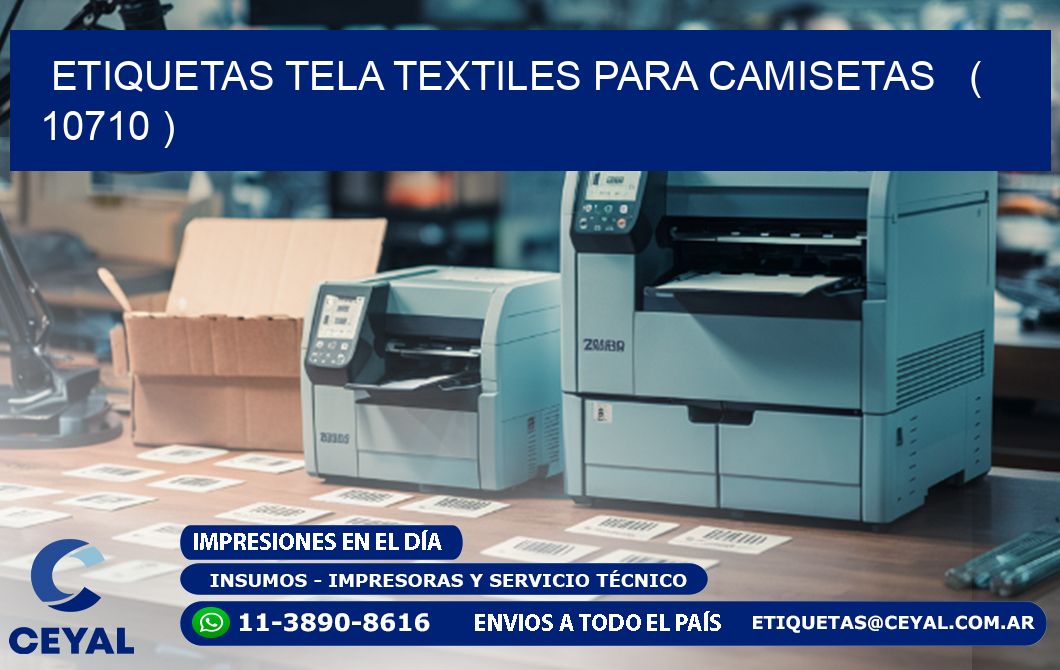 ETIQUETAS TELA TEXTILES PARA CAMISETAS ( 10710 )