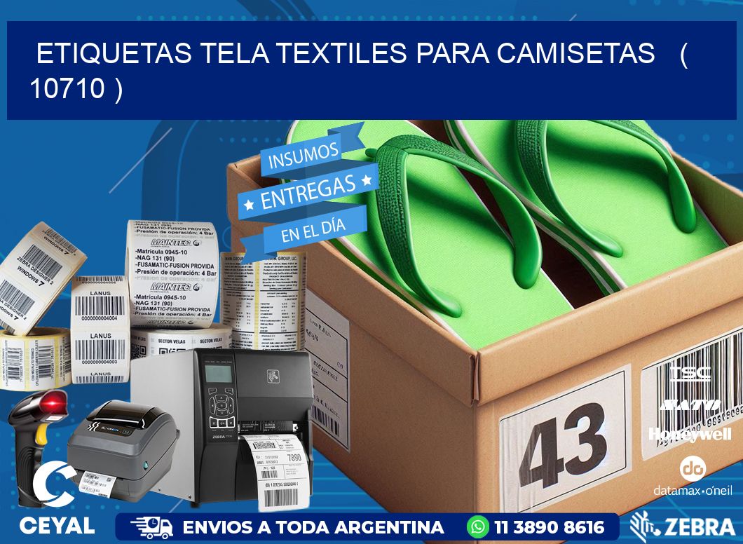 ETIQUETAS TELA TEXTILES PARA CAMISETAS ( 10710 )