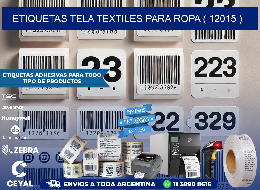ETIQUETAS TELA TEXTILES PARA ROPA ( 12015 )
