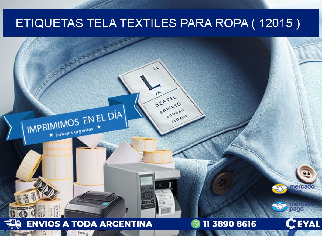 ETIQUETAS TELA TEXTILES PARA ROPA ( 12015 )