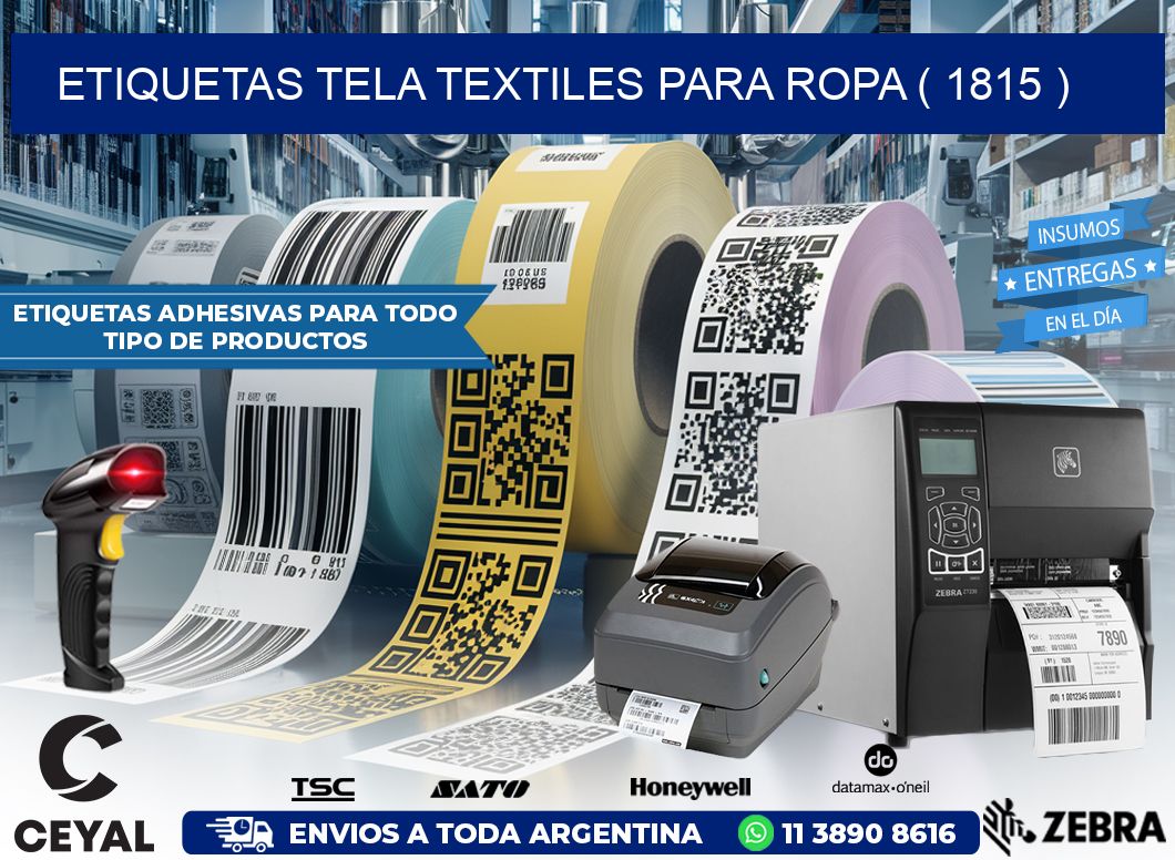 ETIQUETAS TELA TEXTILES PARA ROPA ( 1815 )