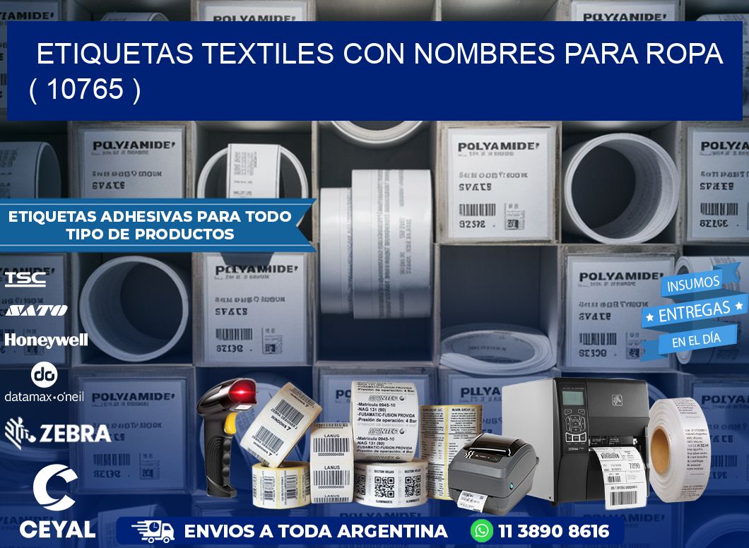ETIQUETAS TEXTILES CON NOMBRES PARA ROPA   ( 10765 )