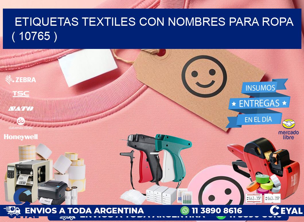 ETIQUETAS TEXTILES CON NOMBRES PARA ROPA ( 10765 )
