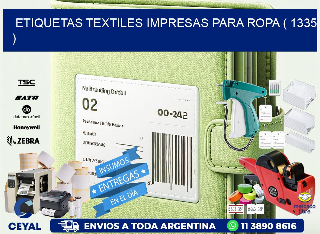 ETIQUETAS TEXTILES IMPRESAS PARA ROPA ( 1335 )
