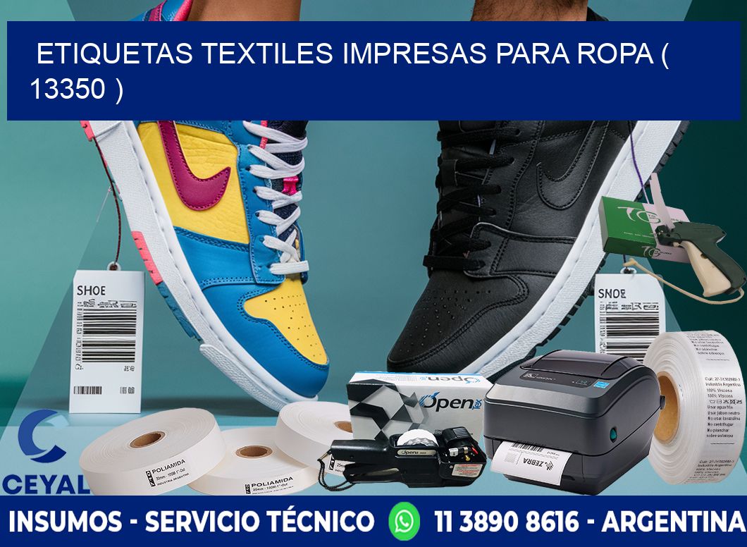 ETIQUETAS TEXTILES IMPRESAS PARA ROPA ( 13350 )