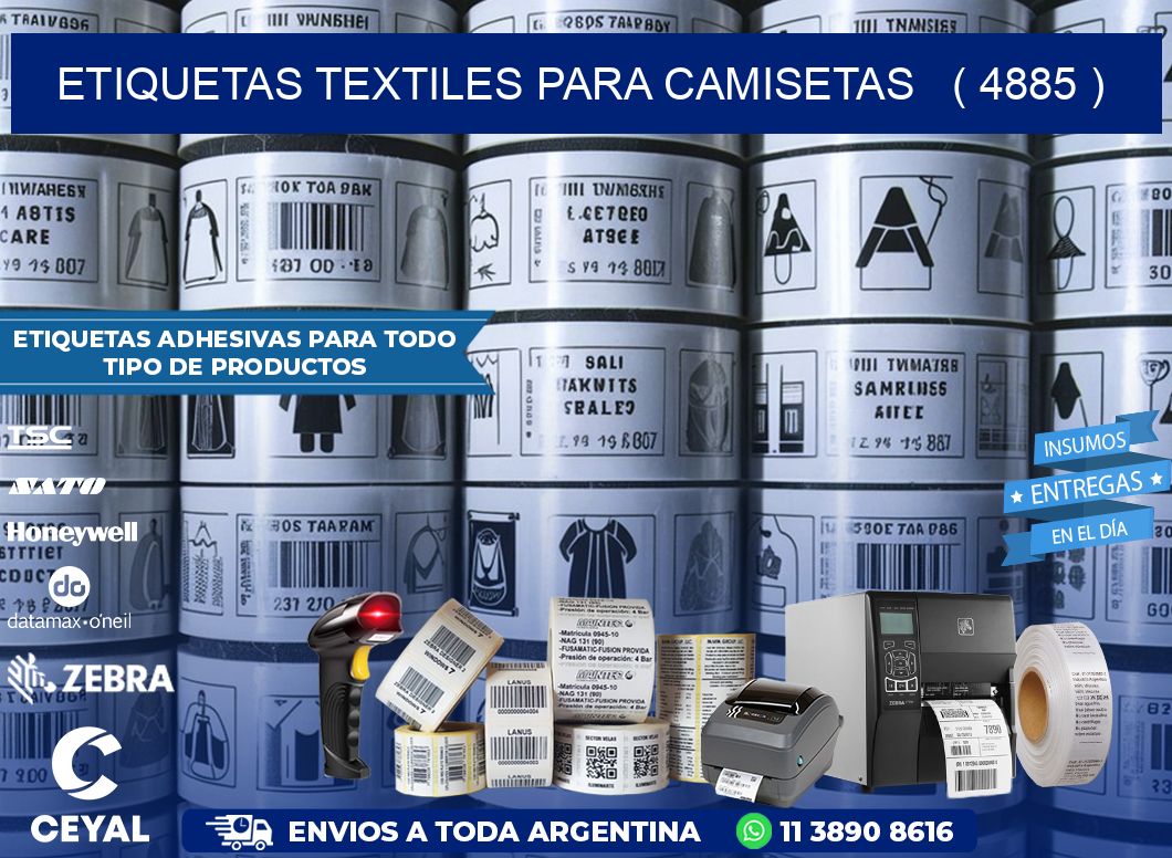 ETIQUETAS TEXTILES PARA CAMISETAS   ( 4885 )