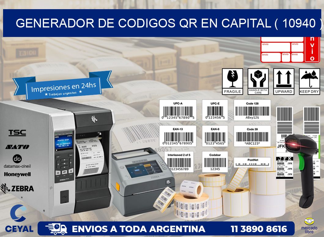 GENERADOR DE CODIGOS QR EN CAPITAL ( 10940 )