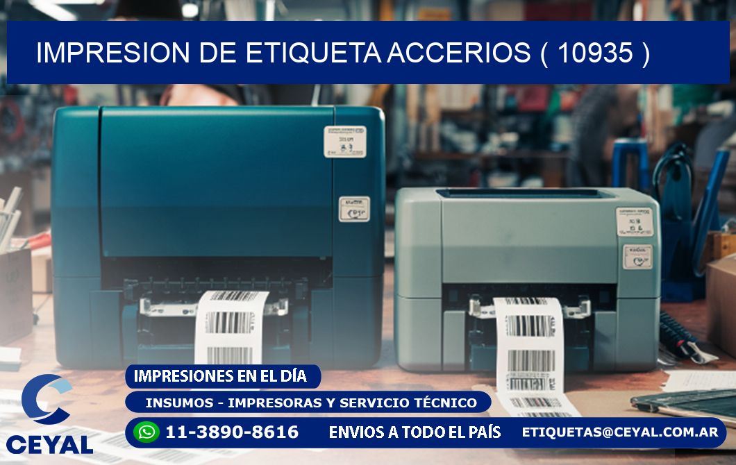 IMPRESION DE ETIQUETA ACCERIOS ( 10935 )