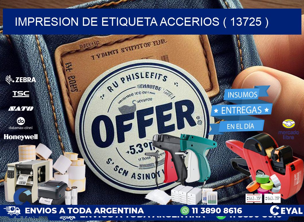 IMPRESION DE ETIQUETA ACCERIOS ( 13725 )