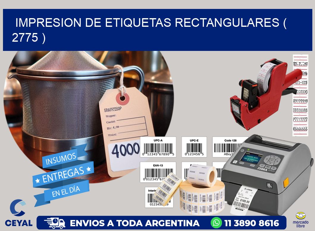 IMPRESION DE ETIQUETAS RECTANGULARES ( 2775 )