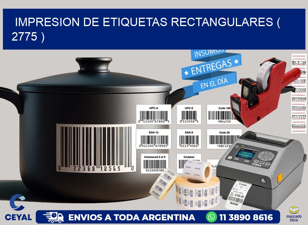 IMPRESION DE ETIQUETAS RECTANGULARES ( 2775 )