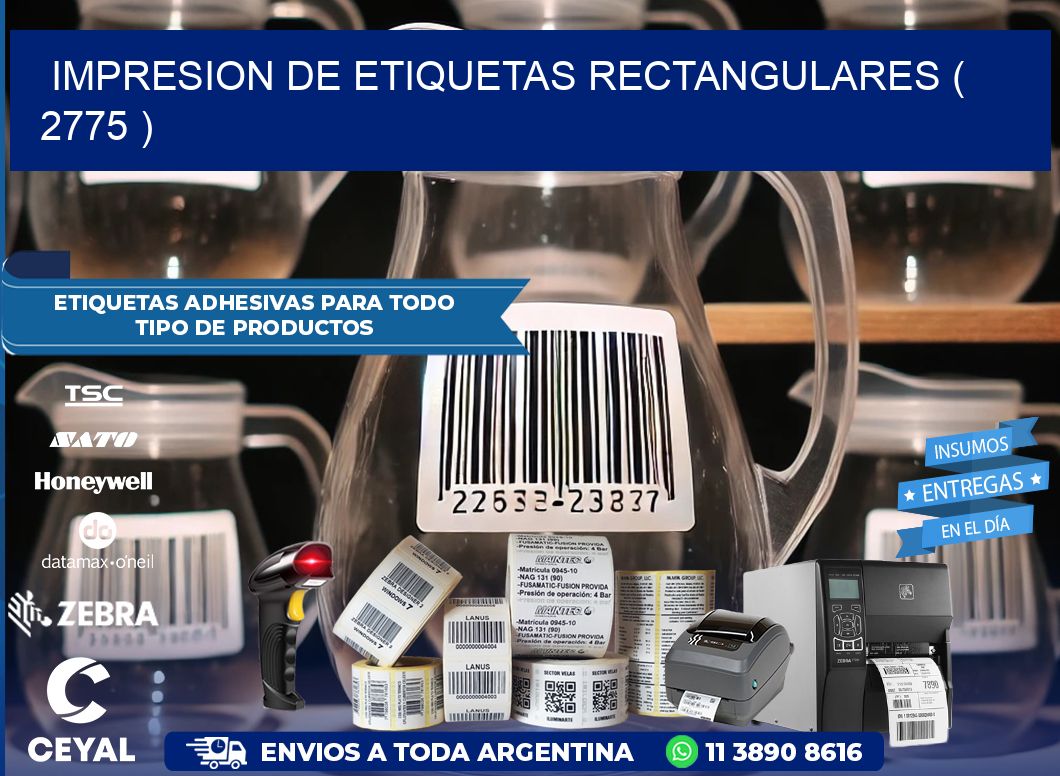 IMPRESION DE ETIQUETAS RECTANGULARES ( 2775 )