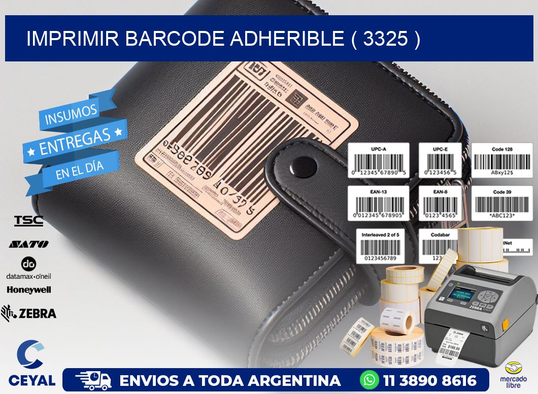 IMPRIMIR BARCODE ADHERIBLE ( 3325 )