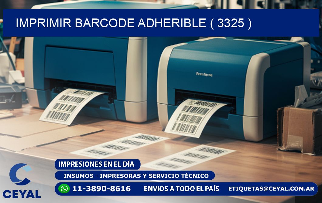 IMPRIMIR BARCODE ADHERIBLE ( 3325 )