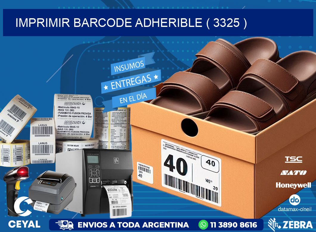 IMPRIMIR BARCODE ADHERIBLE ( 3325 )