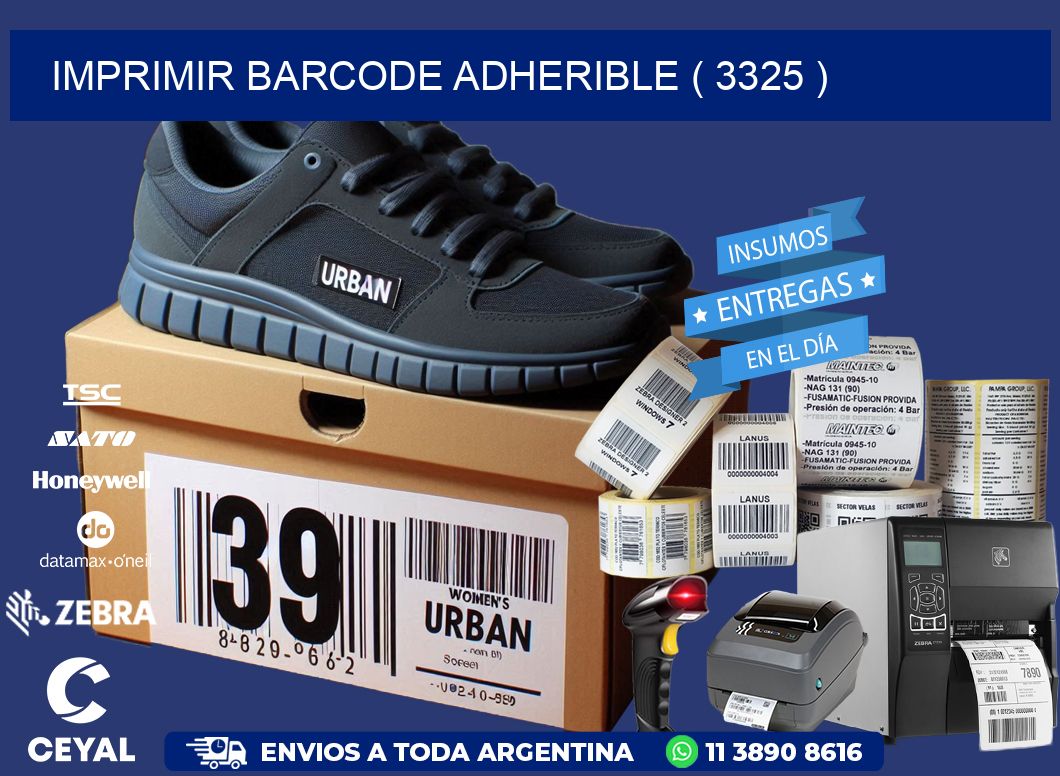 IMPRIMIR BARCODE ADHERIBLE ( 3325 )