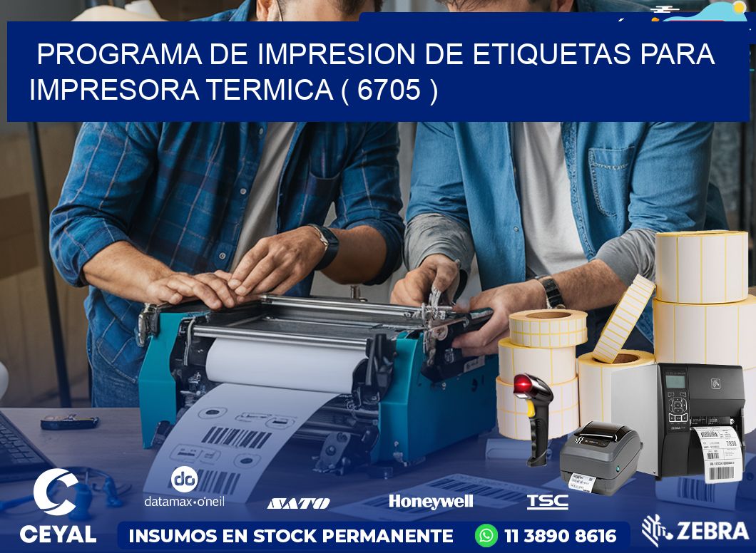 PROGRAMA DE IMPRESION DE ETIQUETAS PARA IMPRESORA TERMICA ( 6705 )