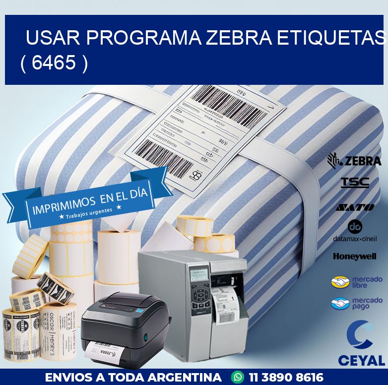 USAR PROGRAMA ZEBRA ETIQUETAS ( 6465 )